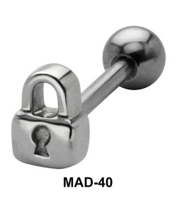 Lock S316L Tongue Piercing MAD-40